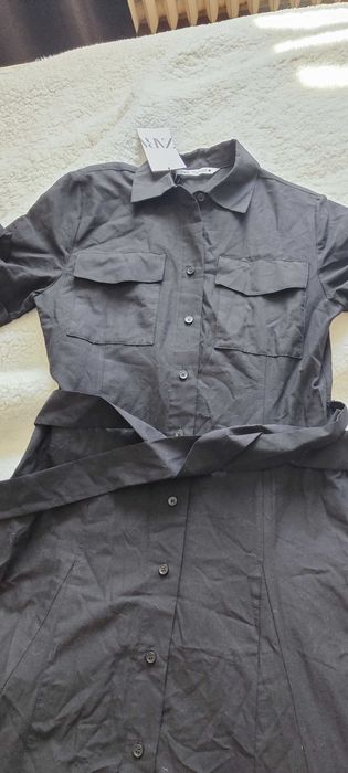 Дълга рокля тип риза ZARA