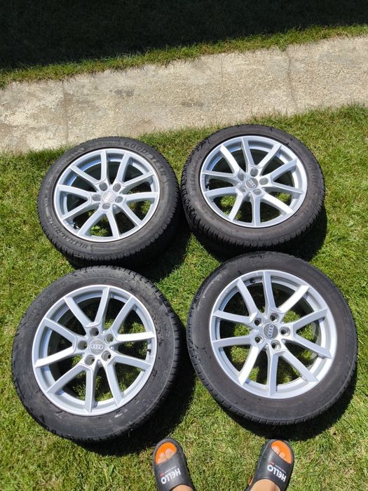 Jante 5X112 17 OEM Audi cu anvelope bune M+S VOLKSWAGEN AUDI SKODA SEAT MERCEDES