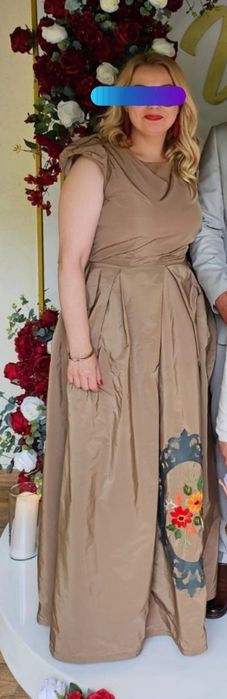 Rochie elegantă Mathilde cu broderie manuală