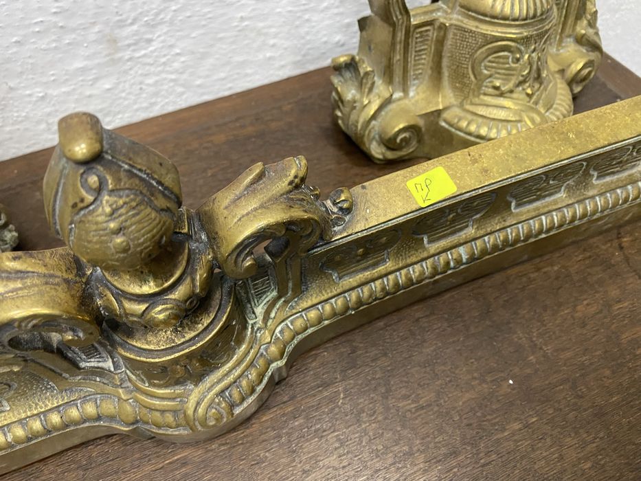 Бароков месингов предпазител за камина Германия 1900 1920