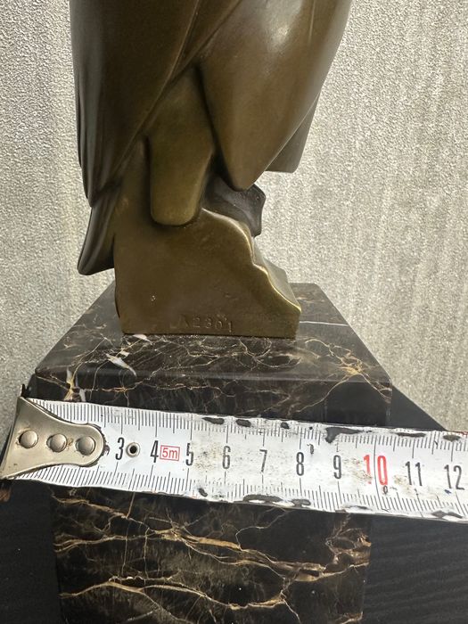 Уникална Бронзова Сова Art Deco – Оригинална Френска Скулптура, Cezaro