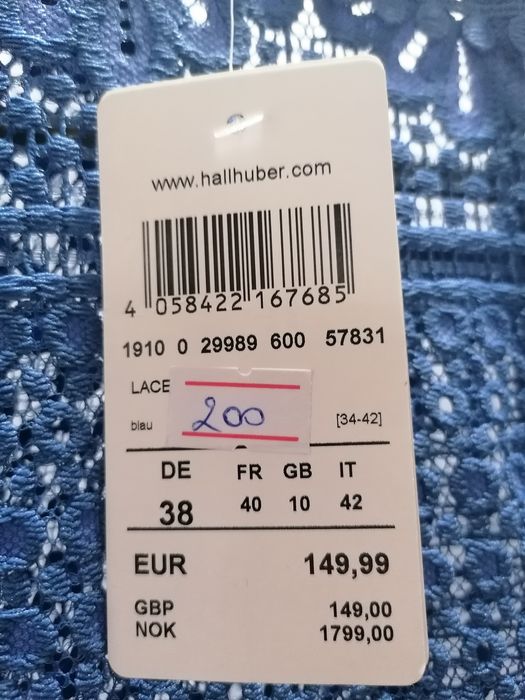 Rochii Hall Huber, măsuri 36, 38