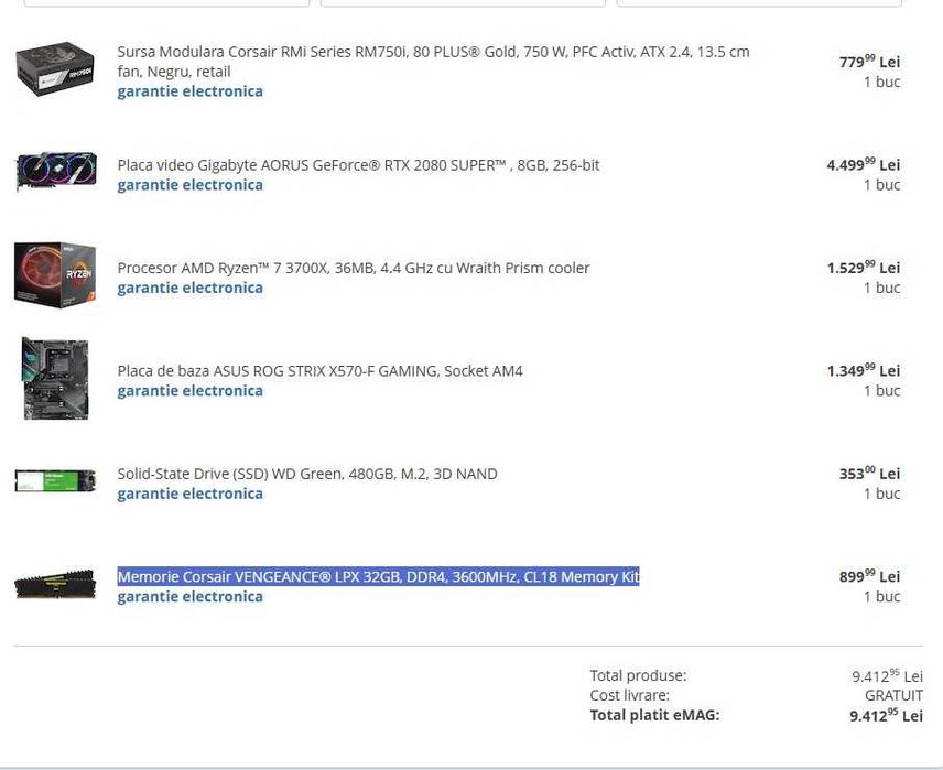 Vand PC RTX 2080 SUPER / AMD Ryzen 7 3700X