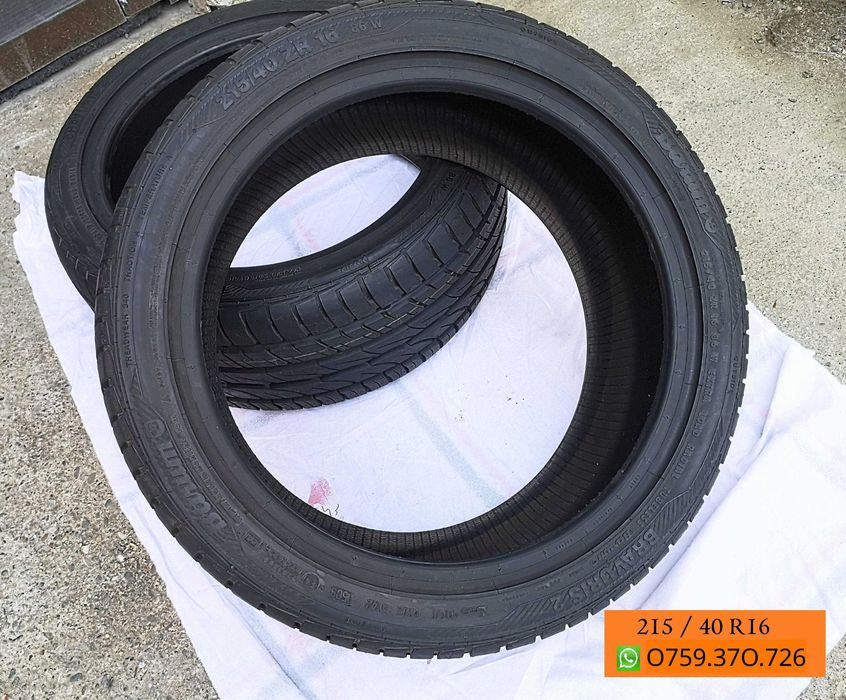 2 anvelope 215/40 R16 Profil intreg- nefolosite, 2 cauciucuri XL
