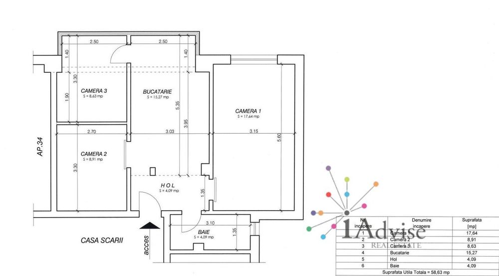 Vanzare Apartament 3 Camere Sitarului Astra