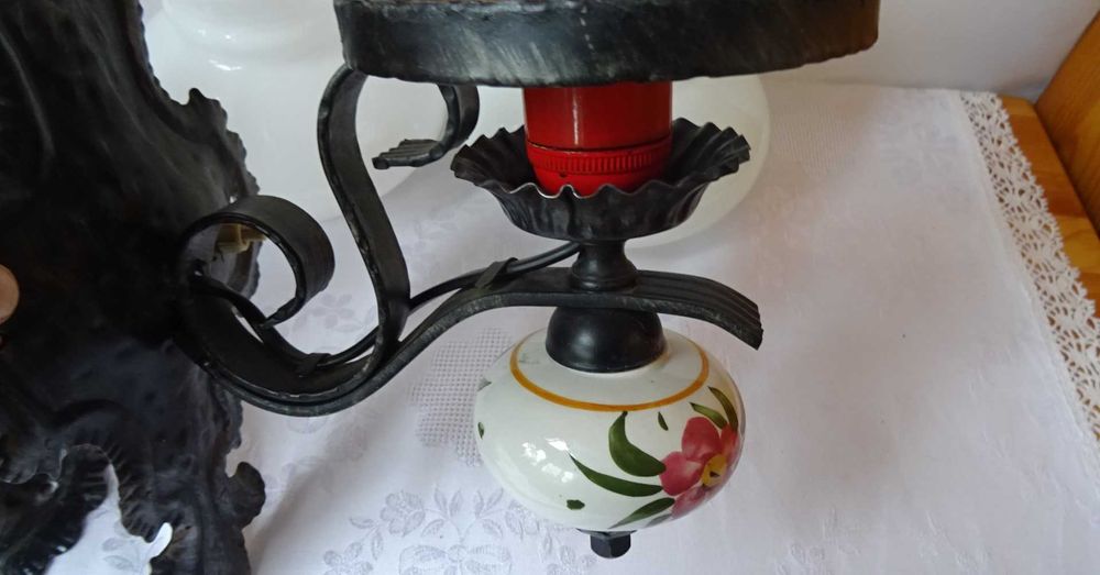 Два вентидж стенни лампи (аплици) от ковано желязо