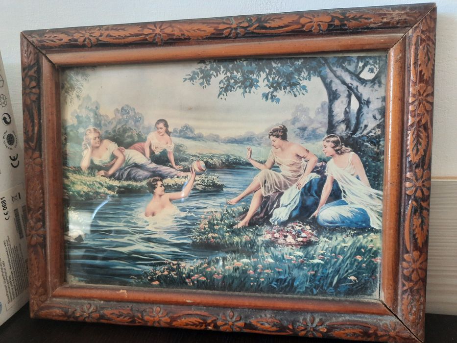 Sfesnic vechi, Tablou vechi, Foarfeca veche,Oglinda de cristal