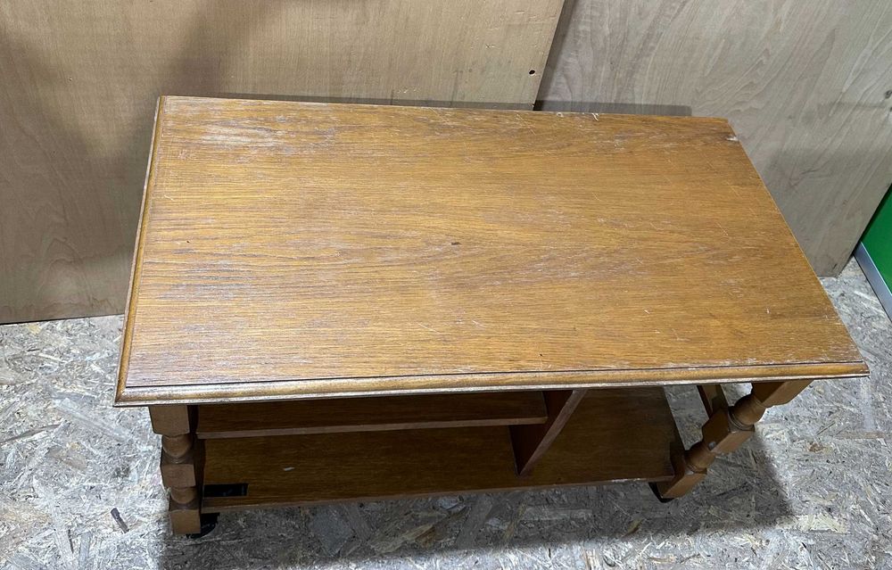 Masuta Vintage pe rotile; Masuta de cafea cu blat 89x46 cm; Masa