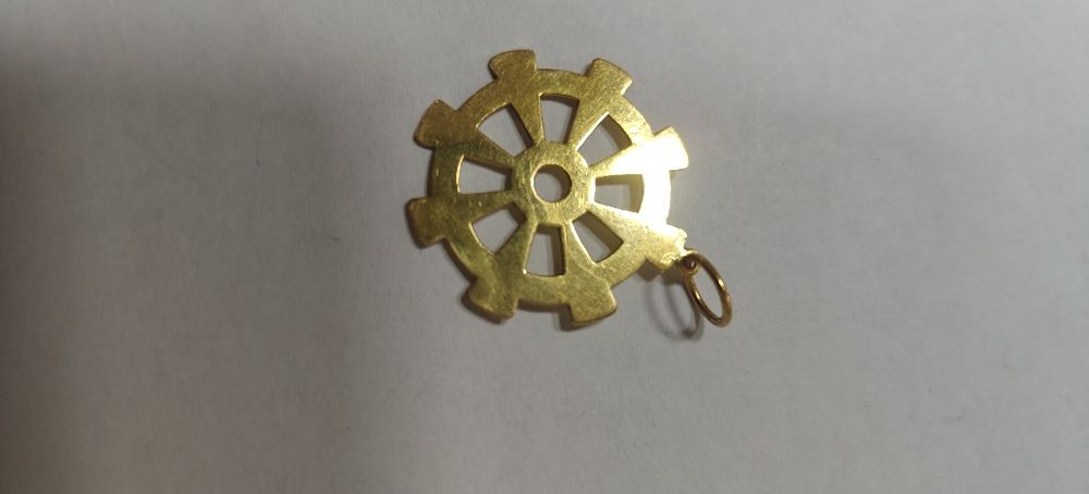 Medalion simbol budist Dharmachakra 3.93gr 22k(r)