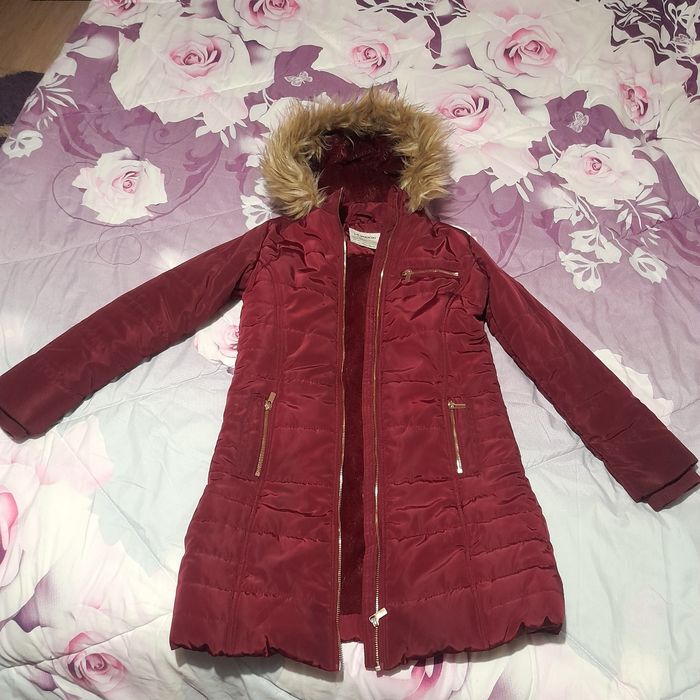 Топло бордо зимно яке 11-12 години