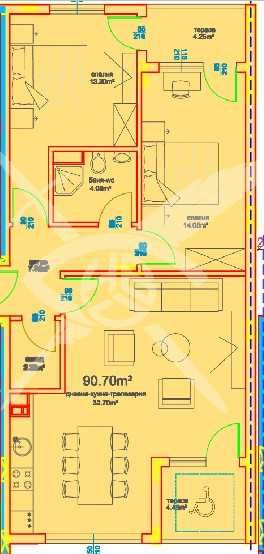 Тристаен апартамент в Меден Рудник 1047- 30308