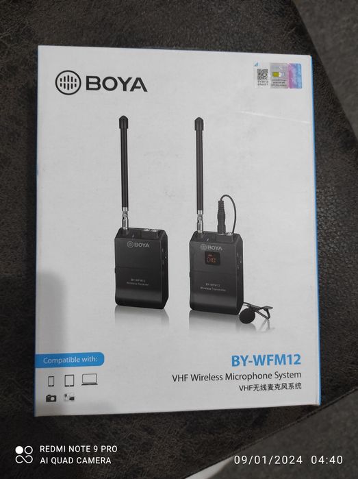 Петличка Boya BY-WFM12 
 
Boya BY-WFM12 VHF