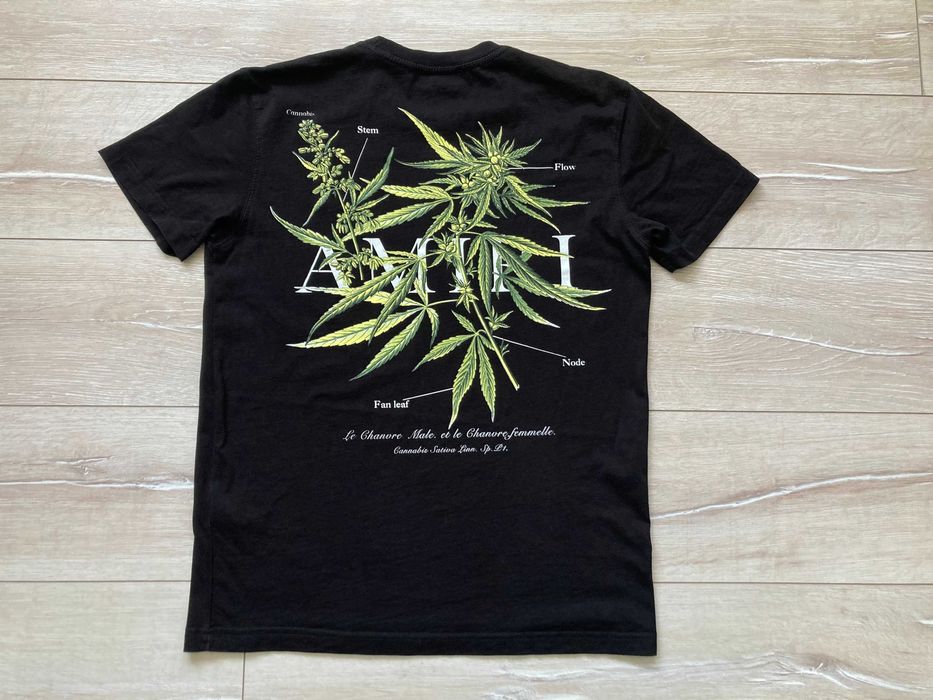 Amiri Cannabis Logo мъжка черна тениска размер M