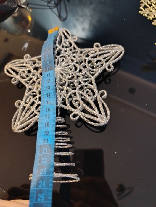 Серебряная звезда на ёлку