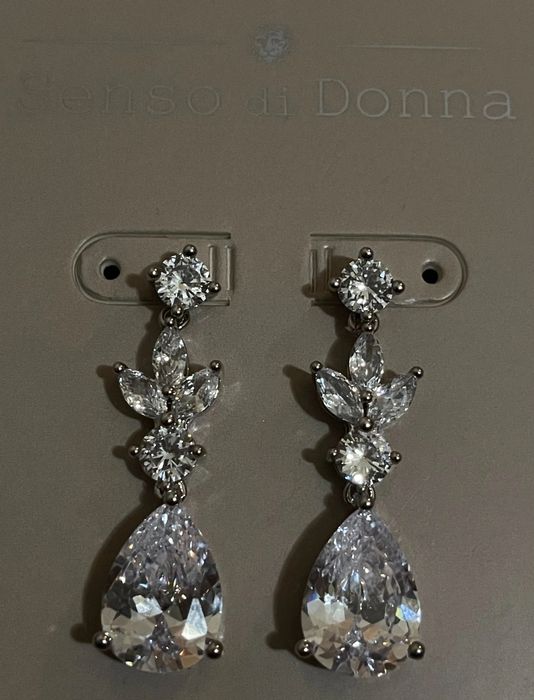 висок клас луксозни маркови италиански обеци цирконий стил и класа