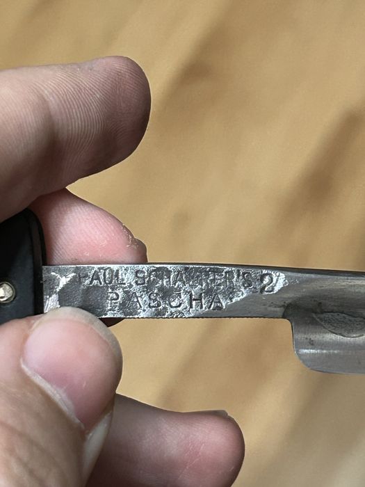 Античен немски прав бръснач Paul Springer PASCHA (около 1900-1930)