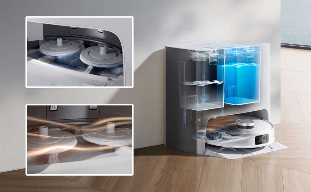 ECOVACS DEEBOT T10 TURBO робот прахосмукачка и моп с AI камера, Home Guard и TURBO станция