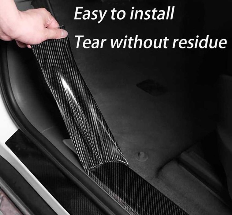 Самозалепващо фолио за Прагове и Лайсни, 5см х 5м - 5D Карбон