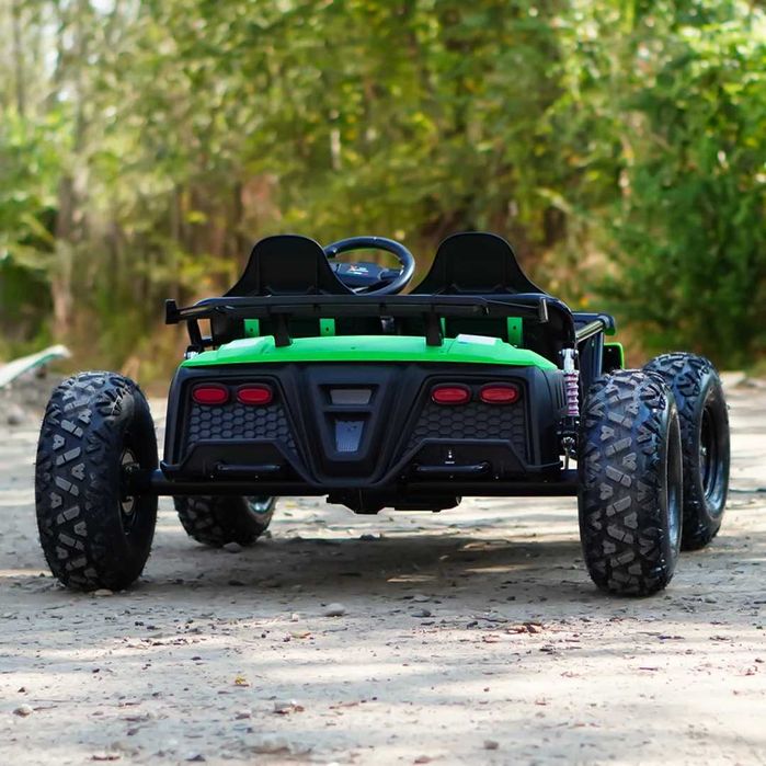 Buggy electric Kinderauto General 800W 48V 20Ah, roti gonflabile Green