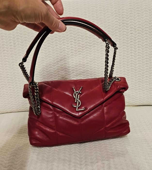 Geanta YSL din piele rosie