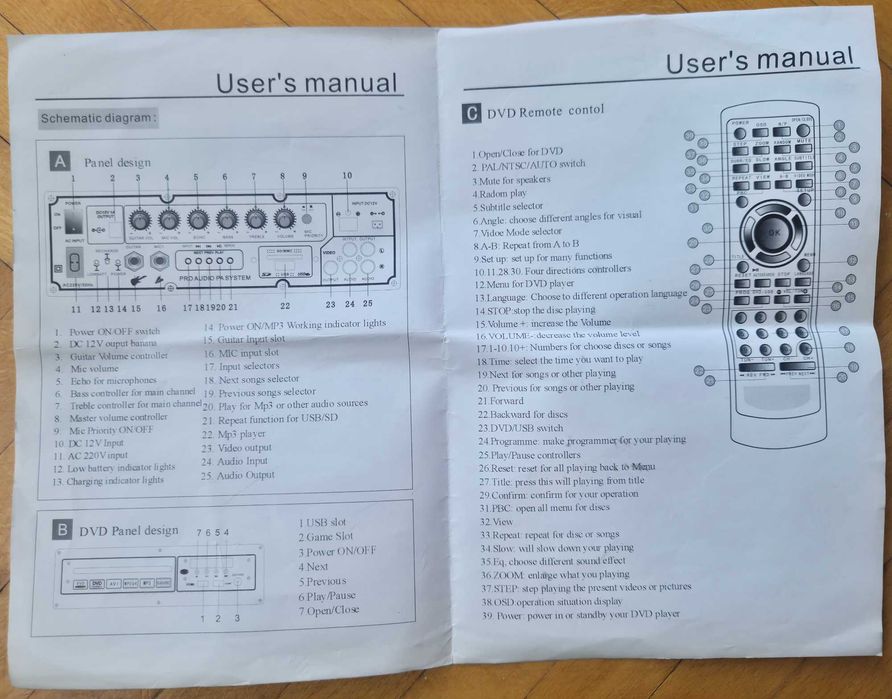 Караоке колона с 7" дисплей и DVD Player