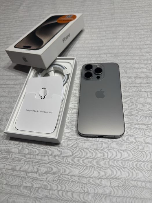 Iphone 15 Pro Natural Titanium 256GB, 85% baterie