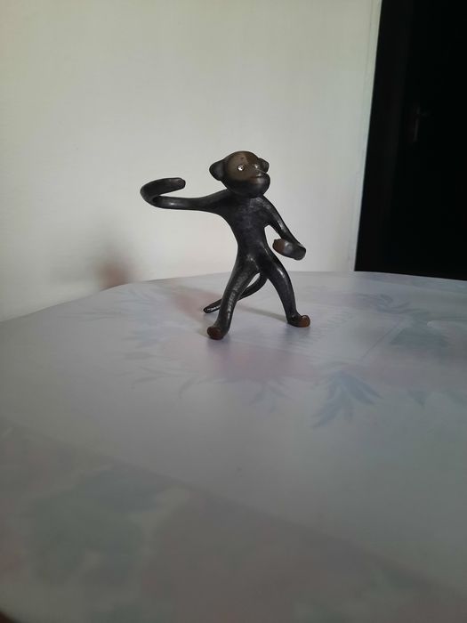 Статуэтка обезьянка СССР бронза-литье. Винтаж