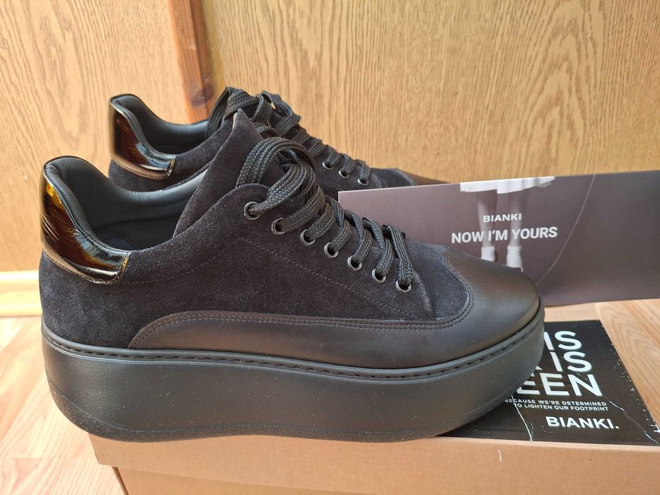 Нови кецеве Bianki от естествена кожа,лак и велур