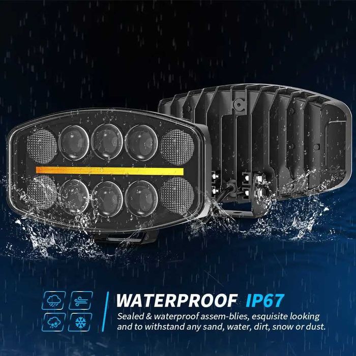 LED мощен диоден фар 12-24V за камиони трактор земеделски машини 10C01