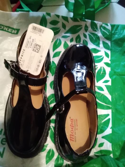 Туфли кожа натуральная,  39 размер женские. В стиле Мери Джейн.