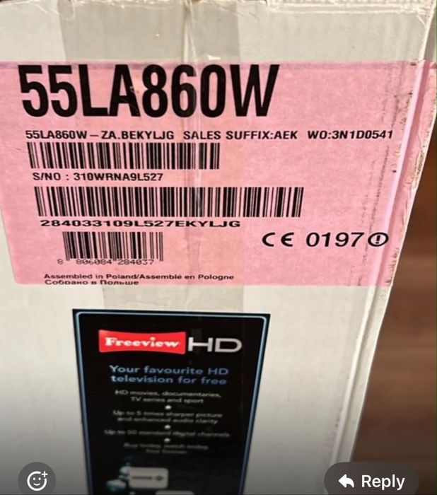 Телевизор LG 55LA860W за части