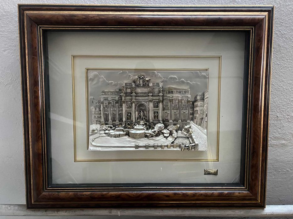 Tablou decorativ,placat cu argint/Fontana di Trevi