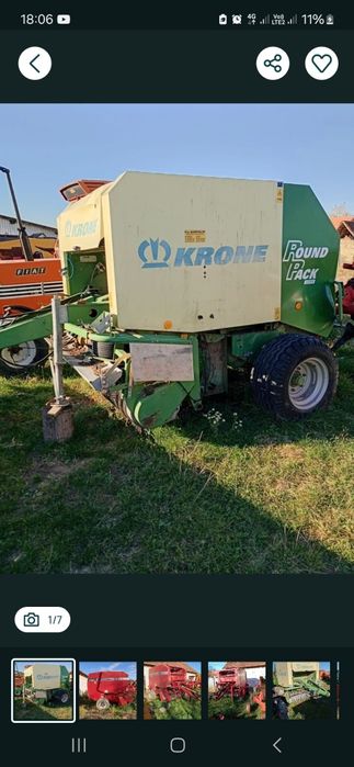 Presă baloți rotunzi balotiera Krone nu Claas Welger