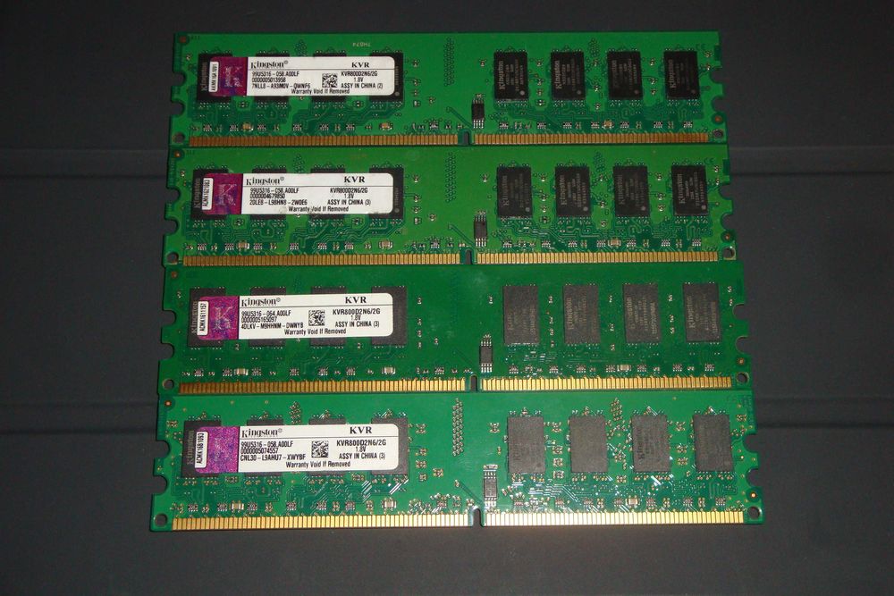 Set memorii ram calculator ddr2 kingston 8gb 800nhz kvr800d2n6/2g ...