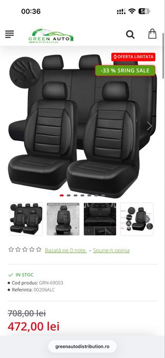 Huse ford puma 2019-2024 piele lux