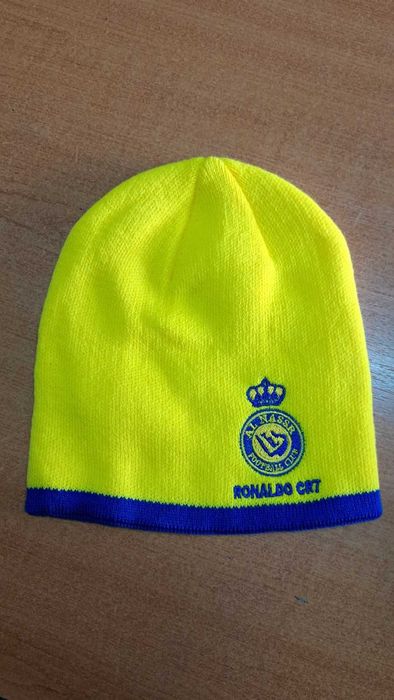 Жълта Зимна шапка Роналдо Ал насър Плетена сезон 25/ 26 Детско и мъжко