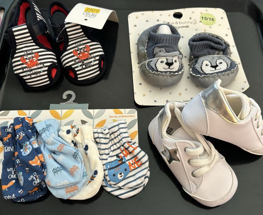 Сет обувчици и ръкавички за бебе