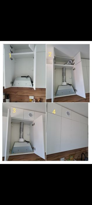 Установка кухонных вытяжек. Сверление и установка приточных клапанов