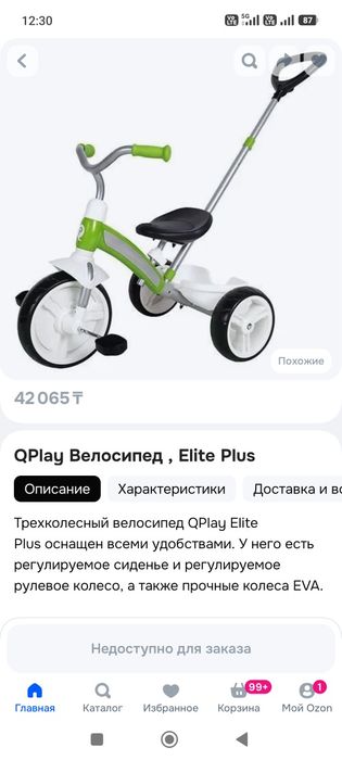 Трехколесный велосипед QPlay Elite Plus