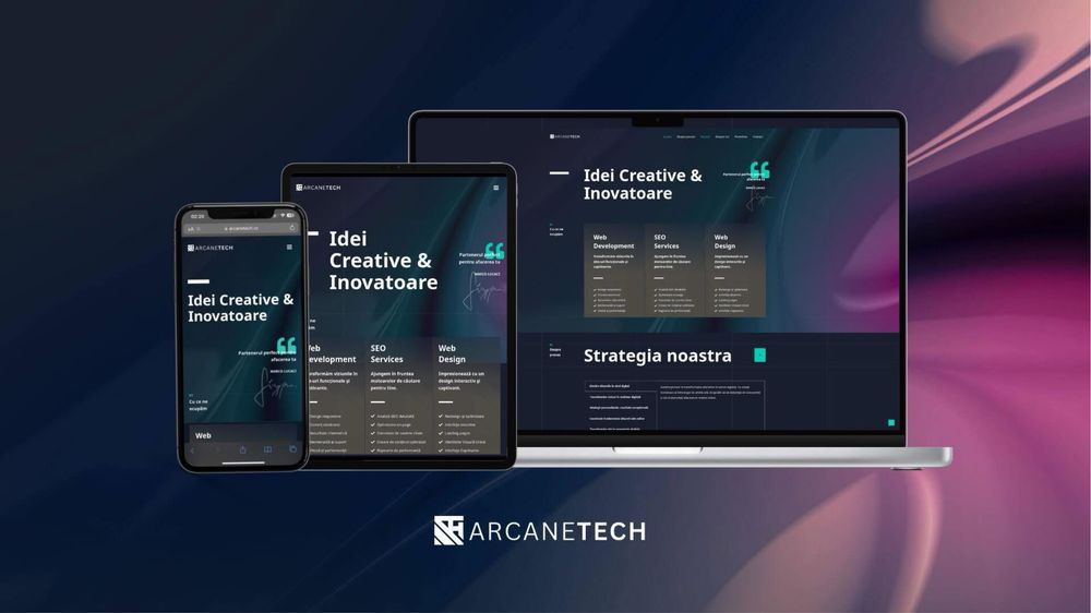 Site web / Magazin online / CRM-ERP – de la 2000 lei | Arcane Tech SRL