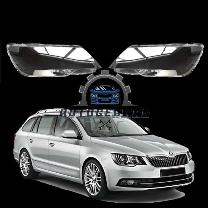 Капаци фарове Skoda Superb 2 (13-15) стъкло фар крушки Шкода Супърб 2 xenon