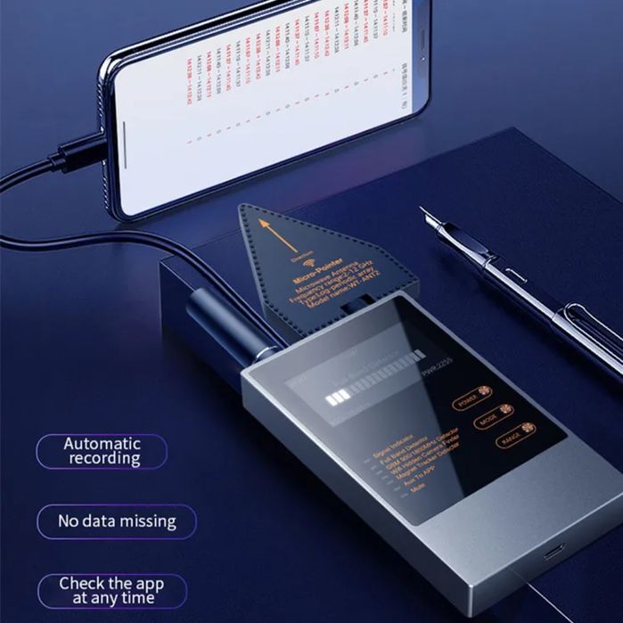 WT10 — Профессионал анти‑шпион: Я ширин камера, GSM, GPS, Wi‑Fi топади