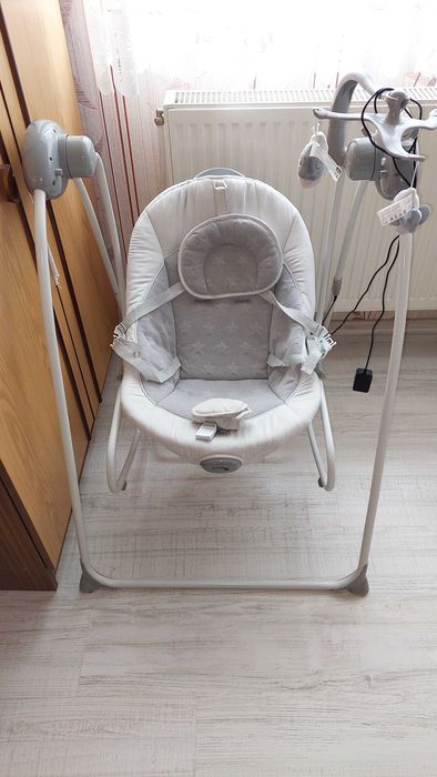 LORELLI Classic Електрическа люлка-шезлонг 2в1 TANGO COOL GREY STARS