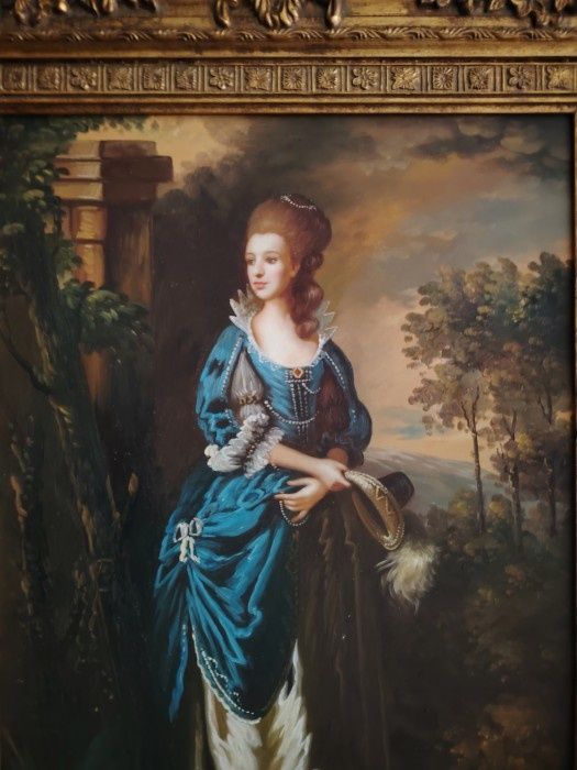 Ulei pe pânză o lucrare deosebita Baroc cu o rama superbă foarte lata