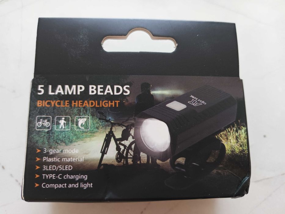 Фар за велосипед с 5 LED светодиода, колело, Лед