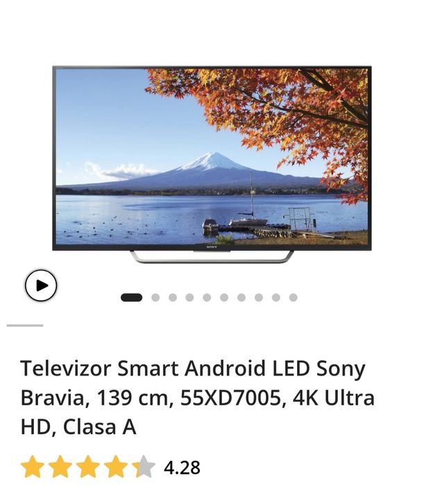 Tv Smart Android Sony 55xD7005 4k ca nou