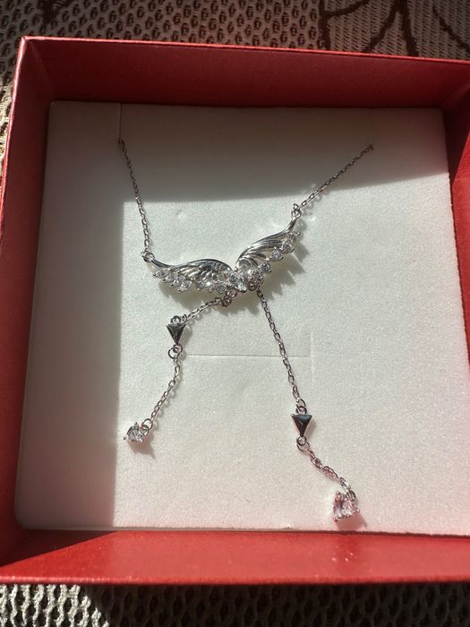 Сребърно колие Ангелски крила