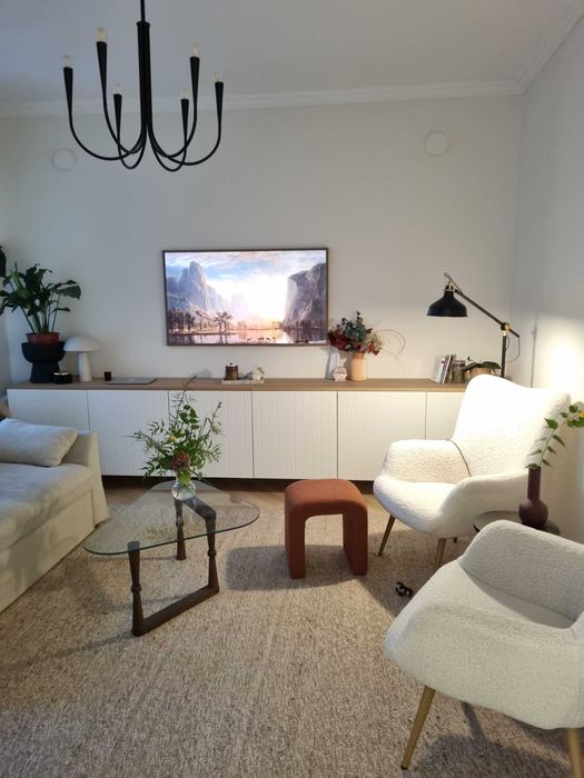 Masa de cafea transparenta sticla lemn 81x96 The Home