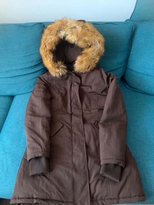 Jacheta femei,stare foarte buna ,maro cu gluga