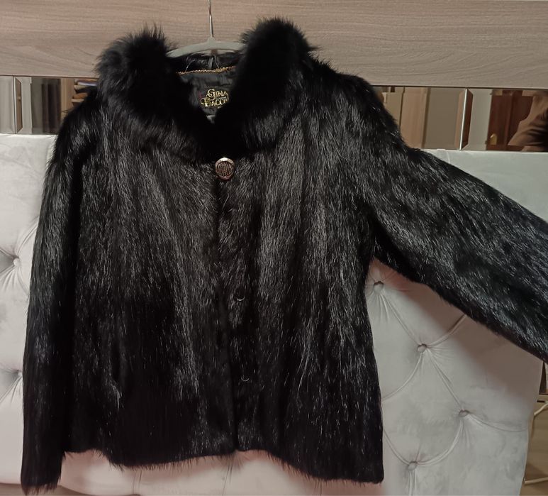 Blana naturala neagra de nurca( vizon)